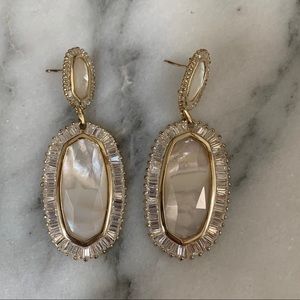 Kendra Scott Kaki Earring Gold White MOP